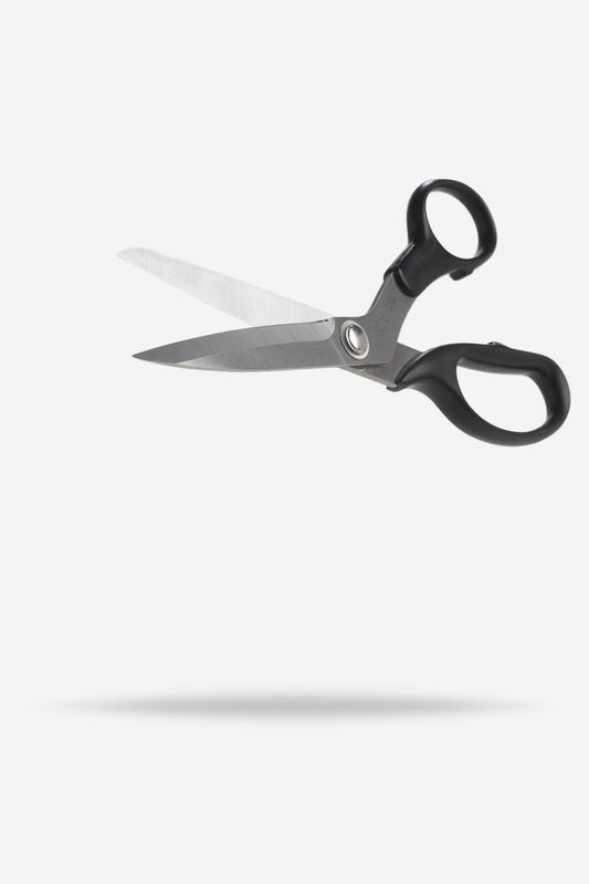 Our 8" KAI Shears cut through fabric smoothly and easily. Practical for both left and right-handed sewists.
